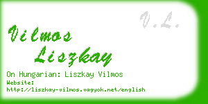 vilmos liszkay business card